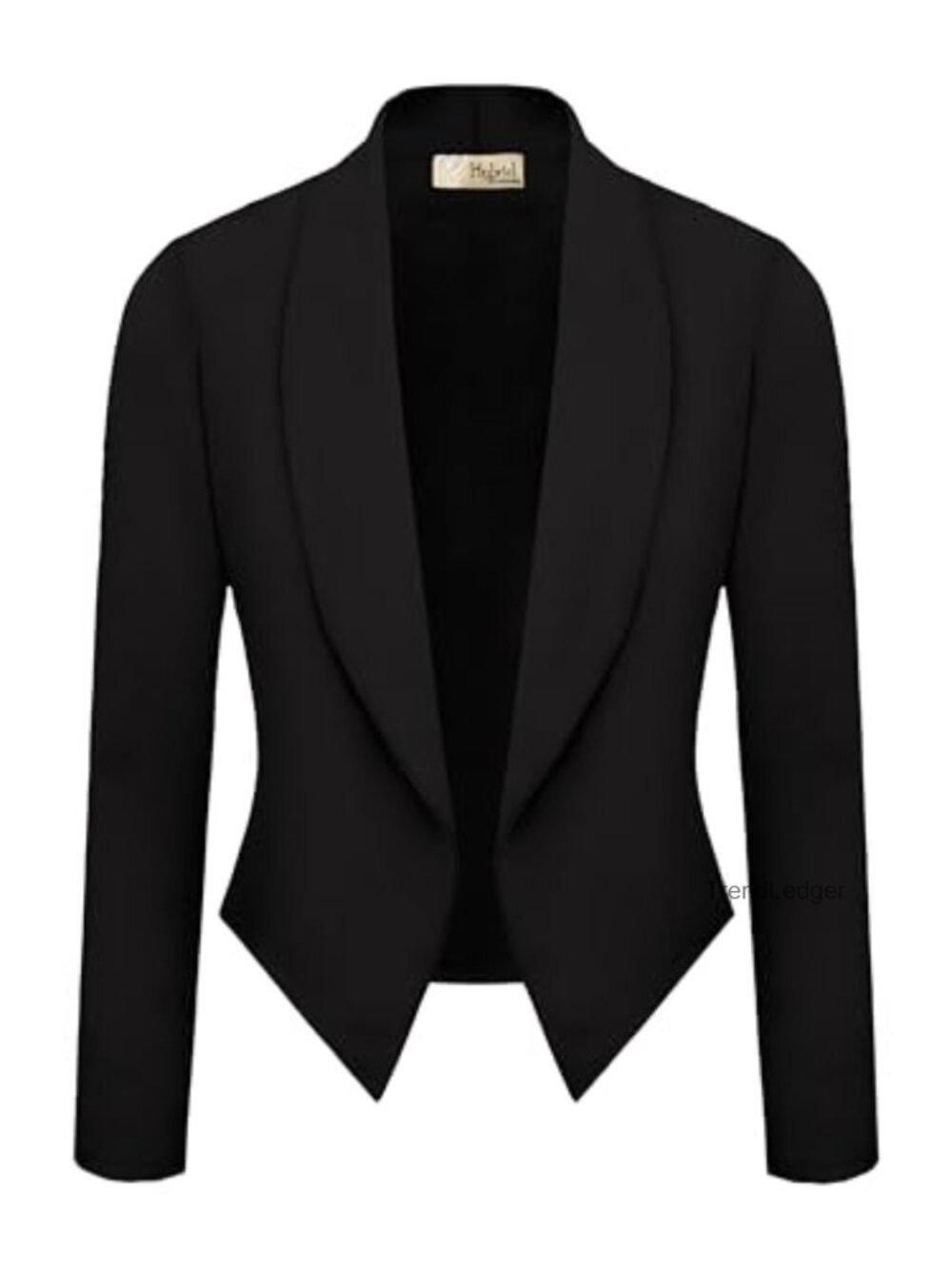 Casual Work Office Blazer Open Front Shawl Collar Long Sleeve Jacket - Picture 3 of 7